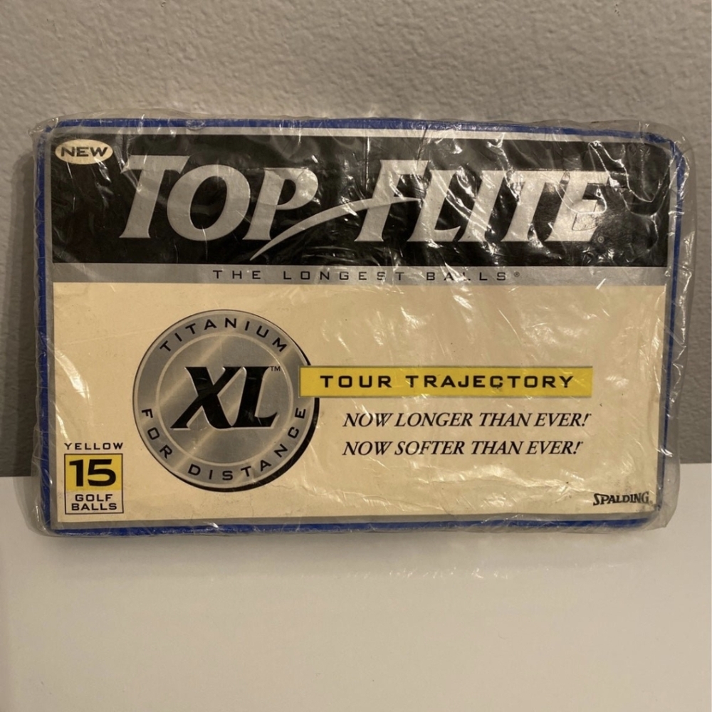 Spalding Top Elite Titanium XL Distance Tour Trajectory Yellow 15 golf balls
